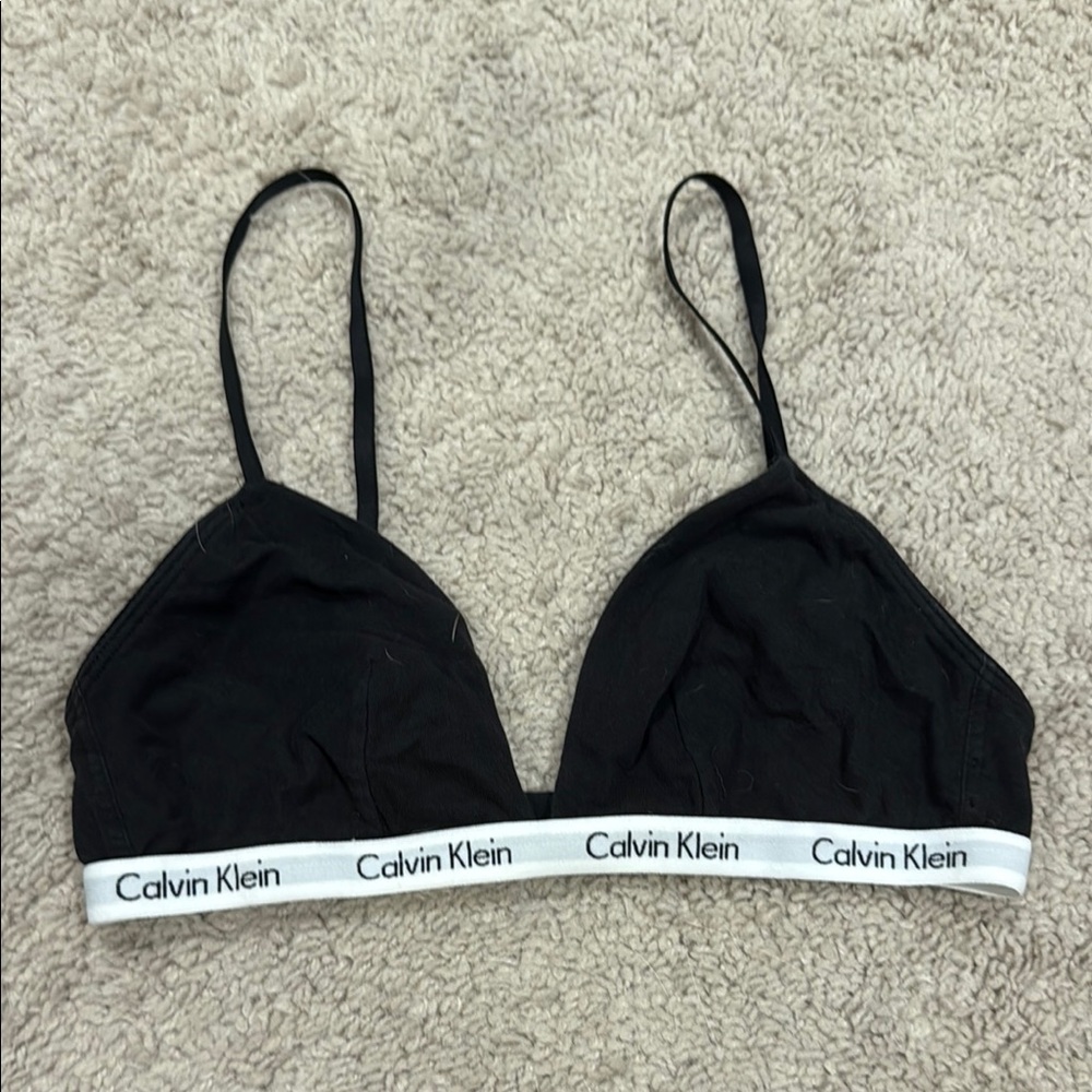 Calvin Klein Black and White Triangle Bralette